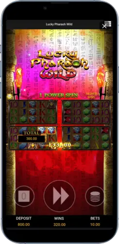 Lucky Pharaoh Wild Power Spin Funktion