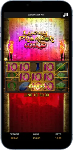 Lucky Pharaoh Wild Gewinn mit 10 Symbolen